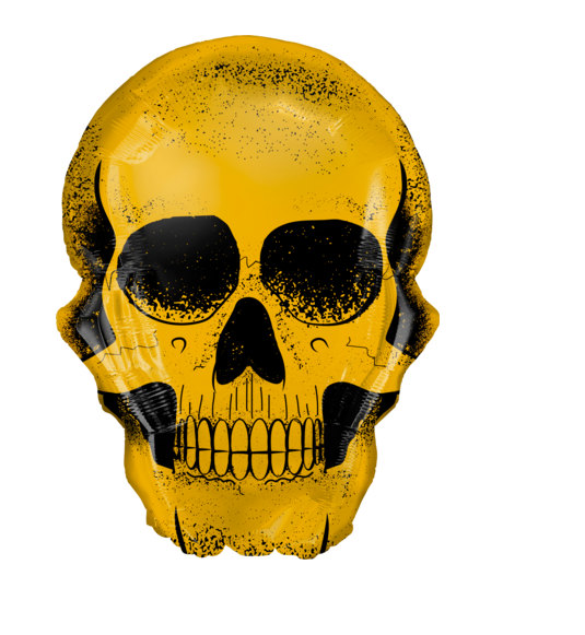 Шар 36 HALLOWEEN Golden Skull 91см
