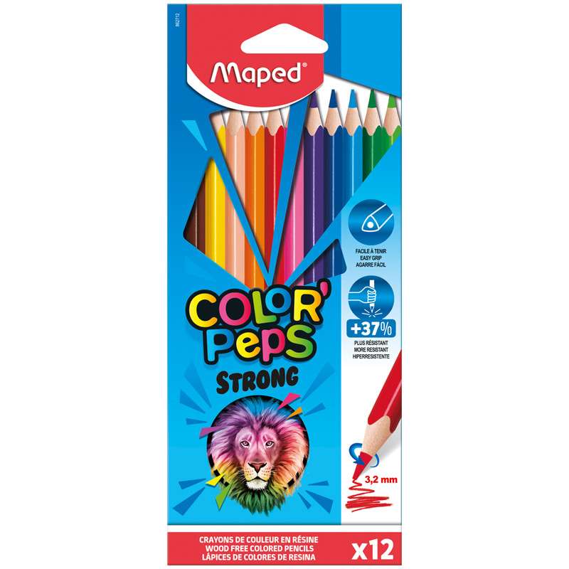Цветные карандаши MAPED "Color`Peps Strong" 18 цветов