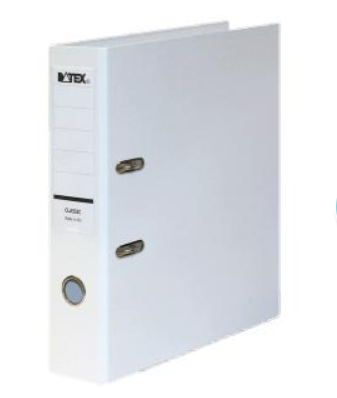 Папка-регистр DATEX CLASSIC, A4, 75 мм, белая