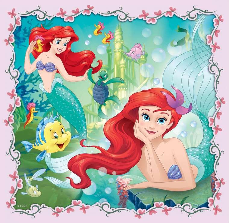 Пазл 3in1 Trefl: Rapunzel, Aurora and Ariel