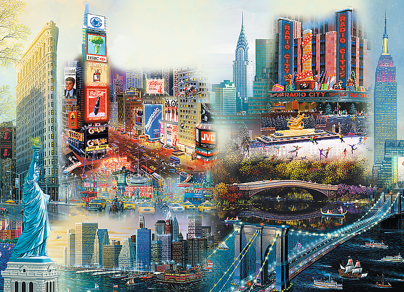 Пазл 1000 Trefl: New York - Collage