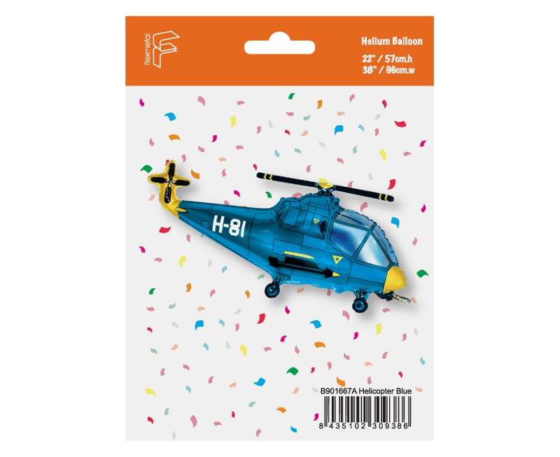 Фольгированный шар 24 - Helikopter, синий 
