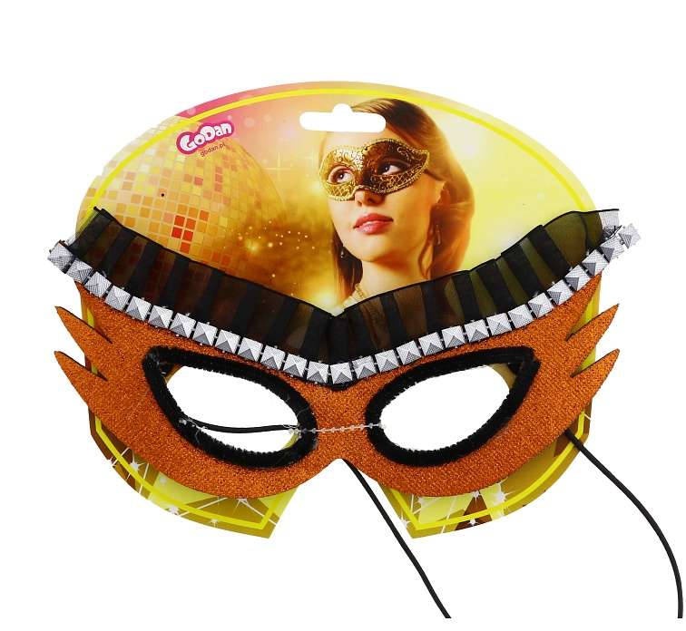 Карнавальная маска пришельца - Оранжевая