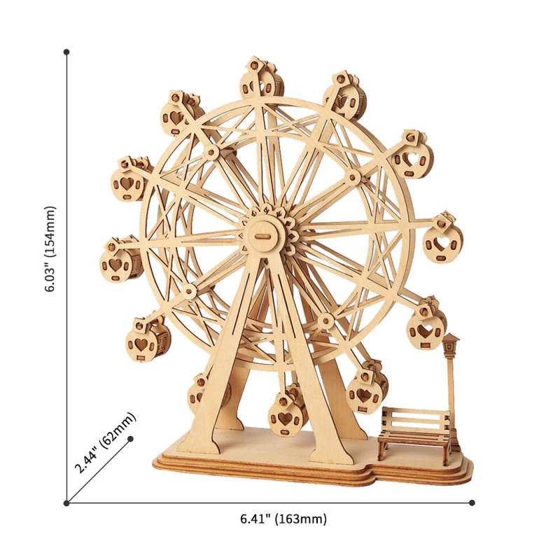 Деревянный 3D пазл ROBOTIME - Ferris Wheel