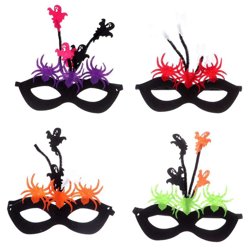 Карнавальная маска -  Хэллоуин, цвета МИКС