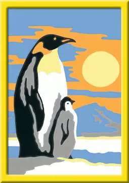 Картина по номерам 8.5x12 см Пингвины