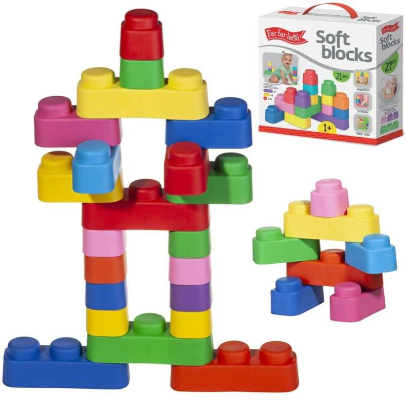 Развивающая игрушка - Мягкие блоки 21 элемент