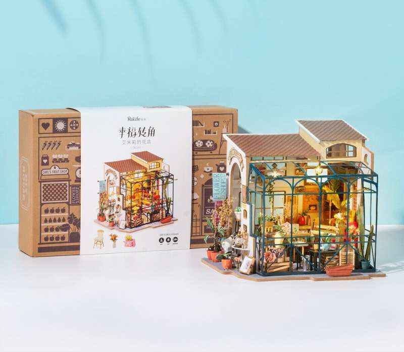 3D складная миниатюра ROBOTIME  Цветочный магазин