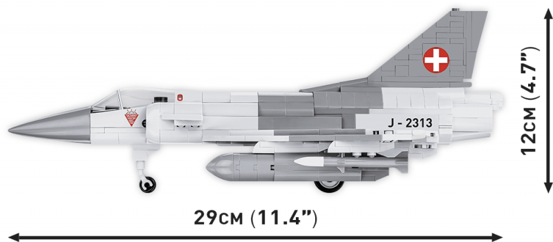 Конструктор - COBI Mirage III S Swiss AIR Force, 453 детали