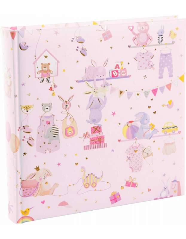 Фотоальбом 25x25см 60 страниц. для детей Wonderland pink