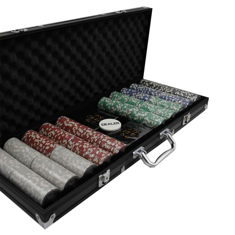 Фабрика Покера: Набор из 500 фишек для покера с номиналом в кейсе  