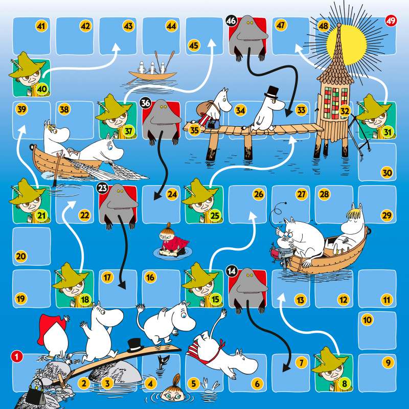 Настольная игра - Mumins snakes&ladders BALT/FIN*SWE