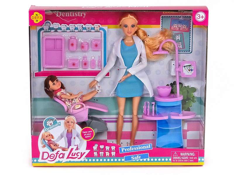 Кукла с аксессуарами Defa Lucy Стоматолог с детьми