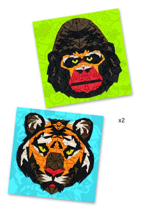 Мозаика Тигр и горилла, 10шт