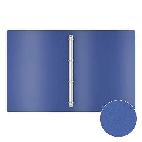 Папка на 4 кольцах пластиковая ErichKrause Matt Classic, 24мм, A4, синий
