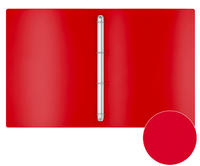 Папка с 4 кольцами "Classic", А4, 24 мм, красная