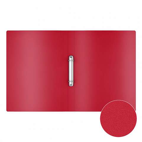 Папка на 2 кольцах пластиковая ErichKrause Matt Classic, 24мм, A4, красный
