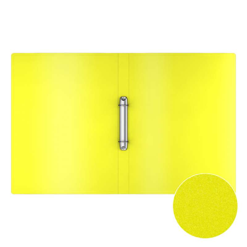 Папка на 2 кольцах пластиковая ErichKrause Diagonal Neon, 35мм, A4, ассорти (в пакете по 4 шт.)