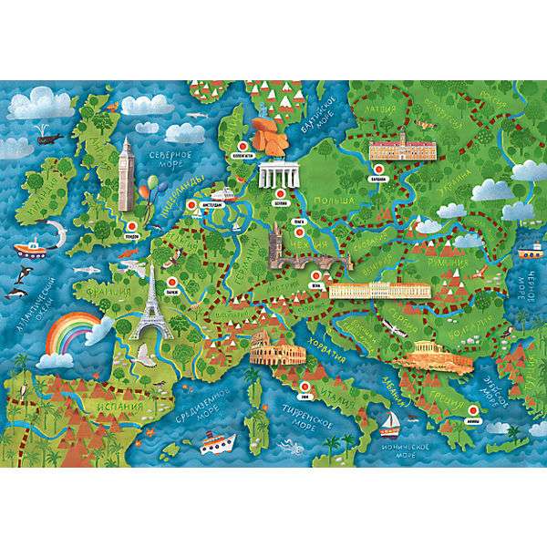 Настольная игра Прогулки из шкатулки. 10 столиц Европы