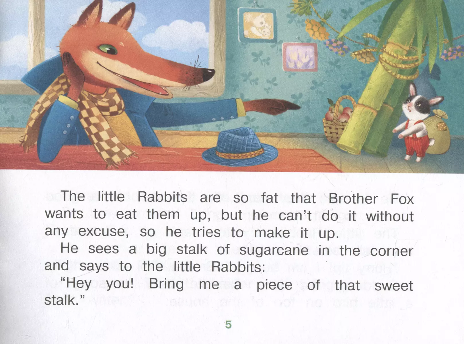 Читаем вместе. 1 уровень. Маленькие крольчата и Братец Лис. 1 уровень. на английском языке