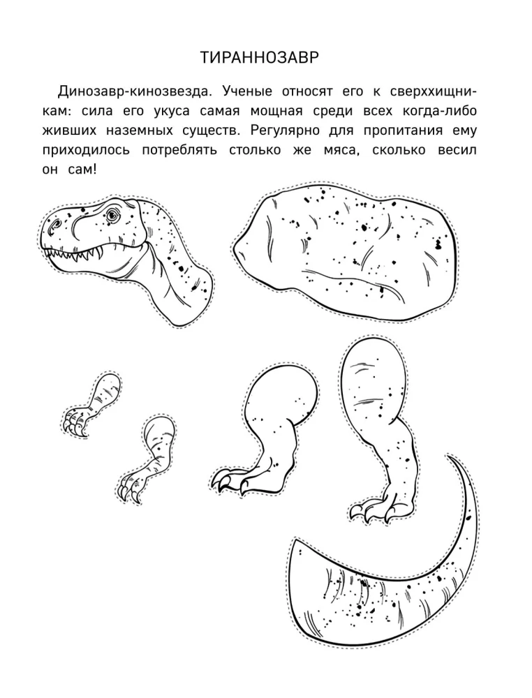Бумажные динозавры. Вырежи, раскрась, играй. 12 готовых схем