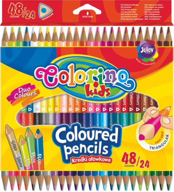 Цветные карандаши Colorino, двухсторонние, 24=48  цветов