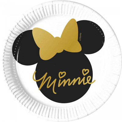 Бумажные тарелки Minnie Gold 20см, 8шт.